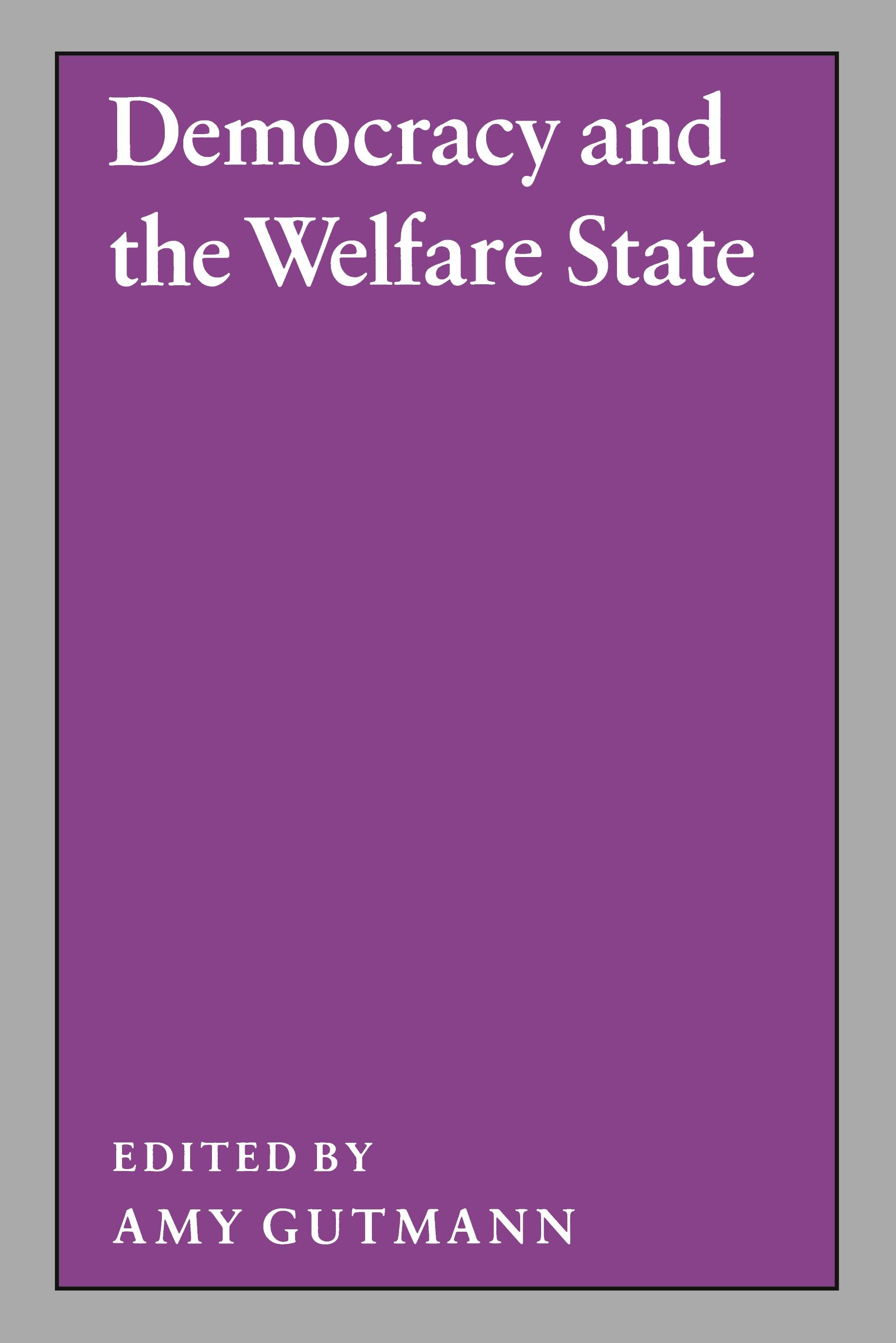 Vorderes Coverbild Democracy and the Welfare State