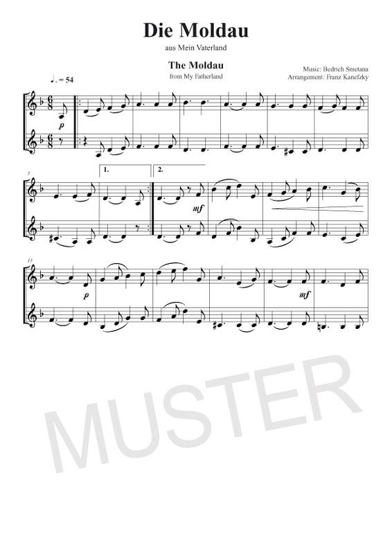 Beispielinhalt (Bild) 100 leichte Duette für 2 Trompeten