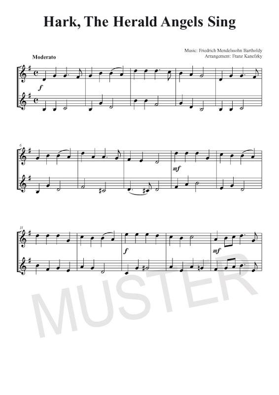 Beispielinhalt (Bild) 100 leichte Duette für 2 Trompeten