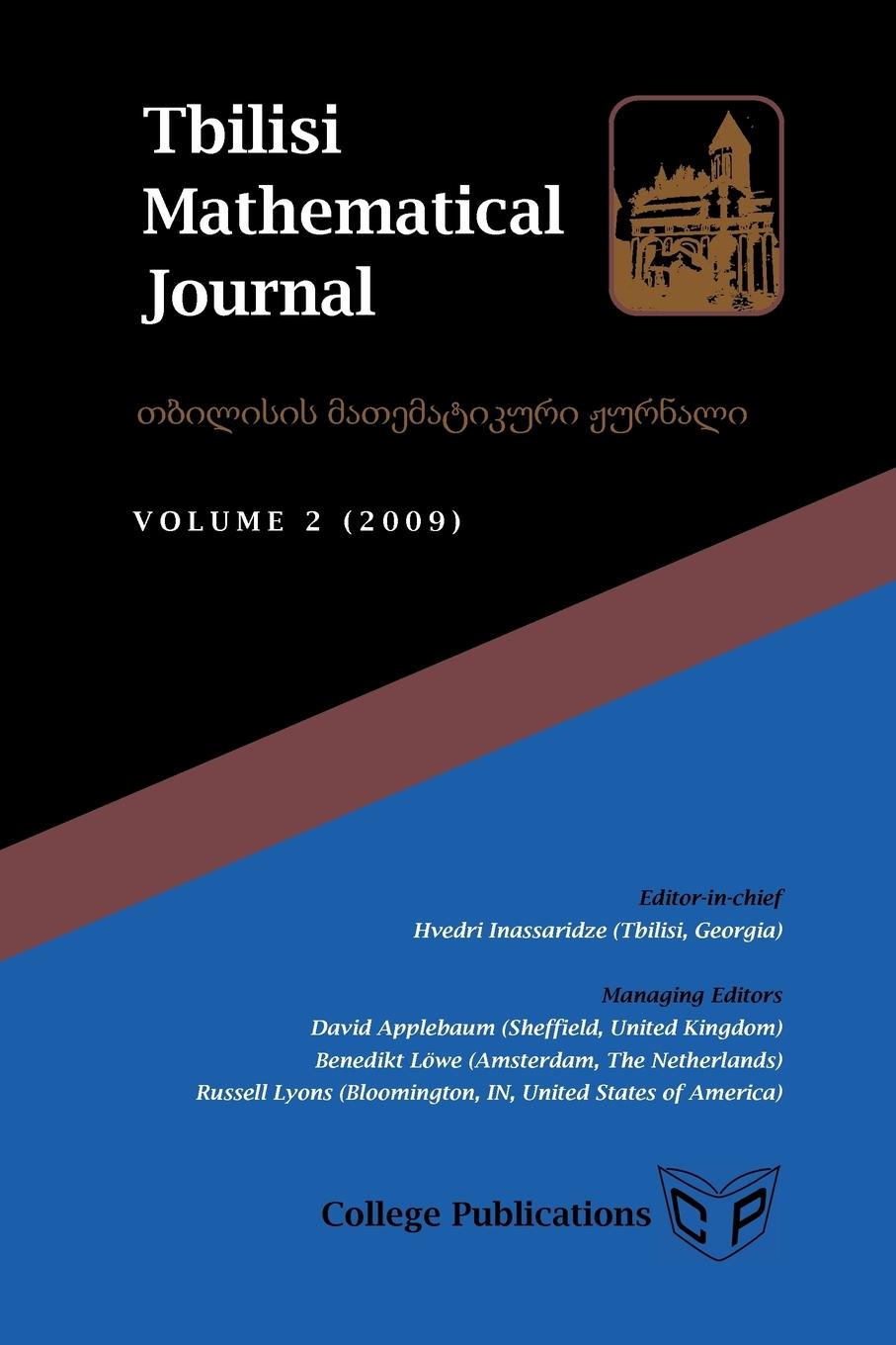 Vorderes Coverbild Tbilisi Mathematical Journal Volume 2 (2009)