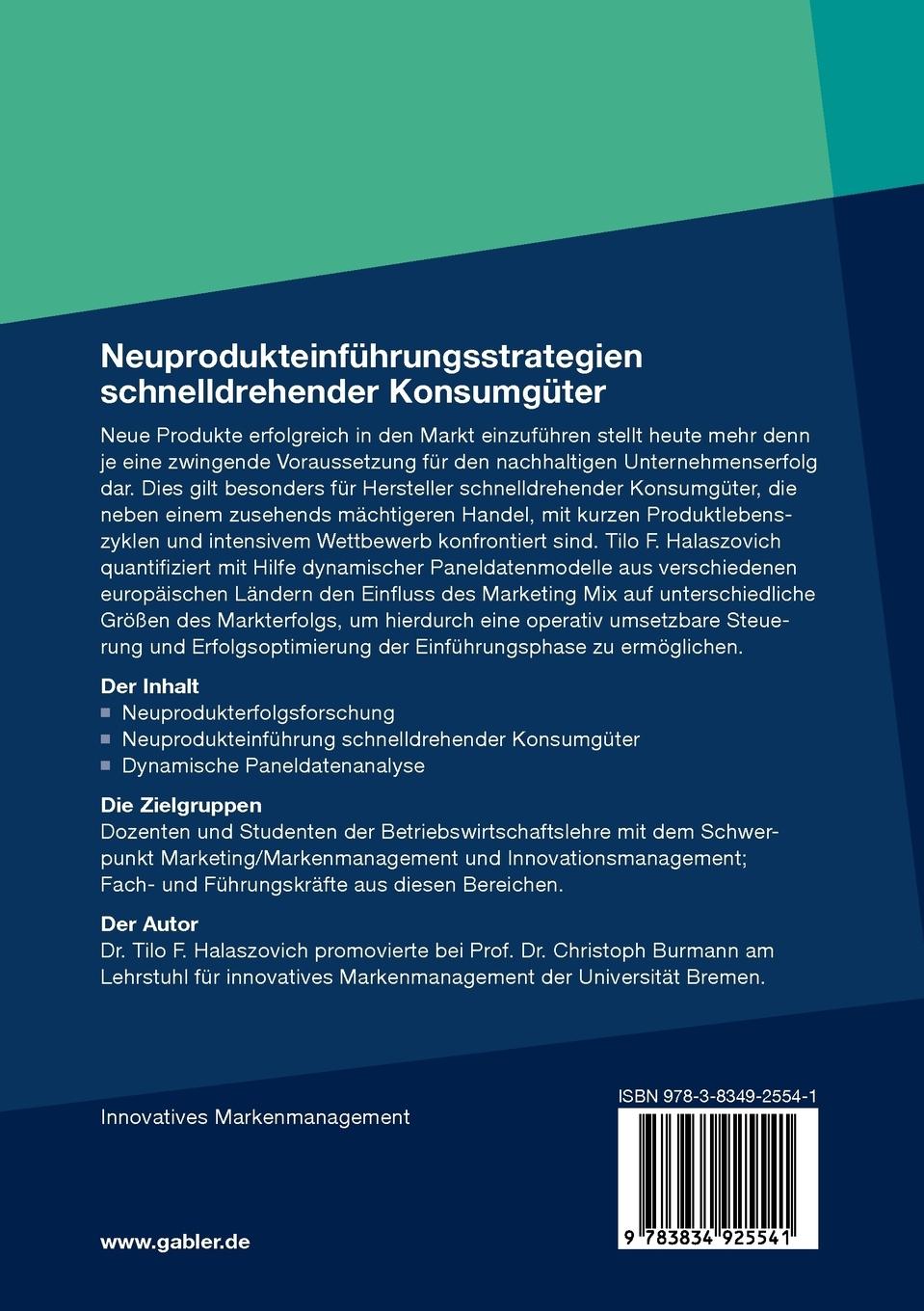 Rückseitencover Neuprodukteinführungsstrategien schnelldrehender Konsumgüter