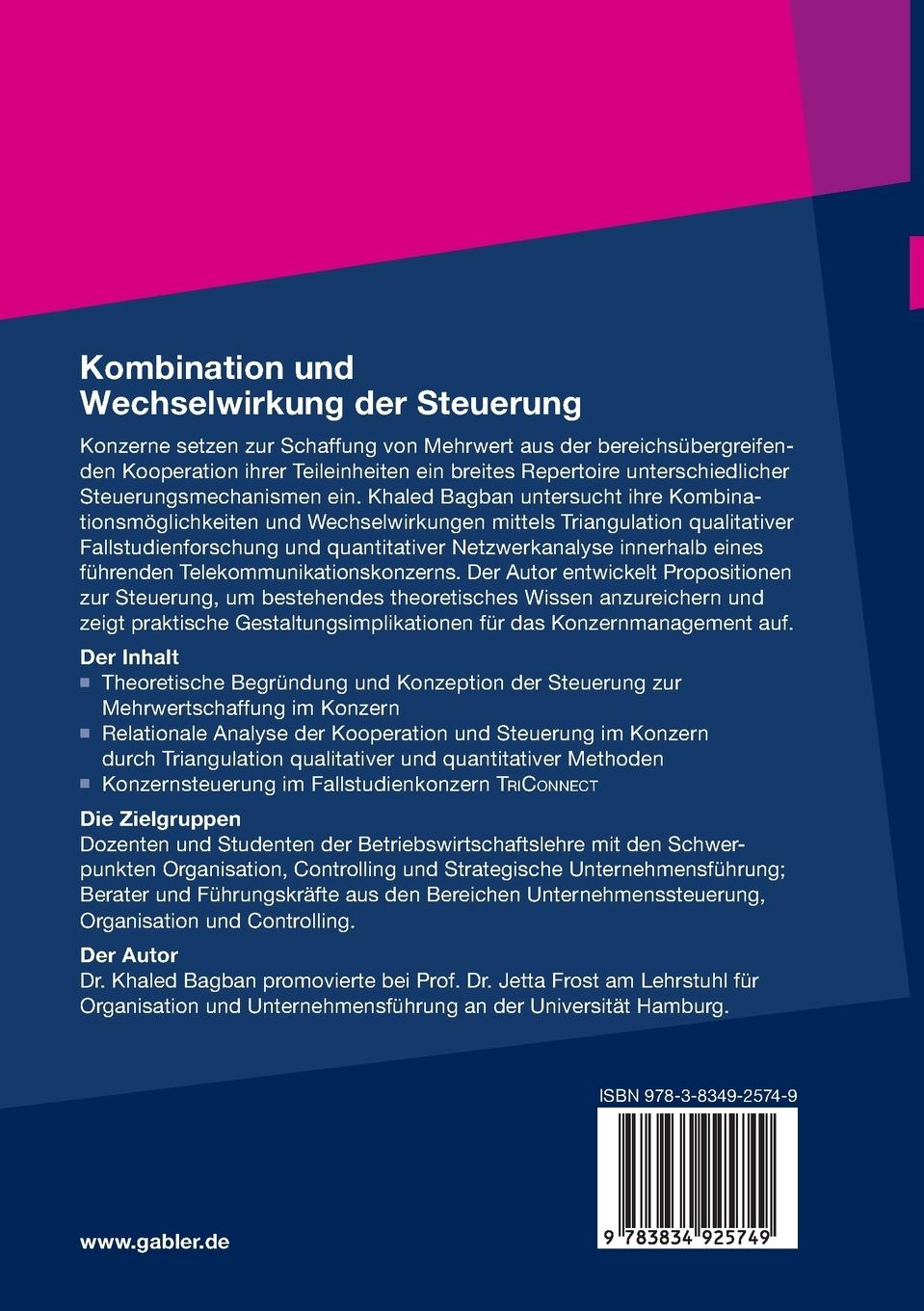Rückseitencover Kombination und Wechselwirkung der Steuerung