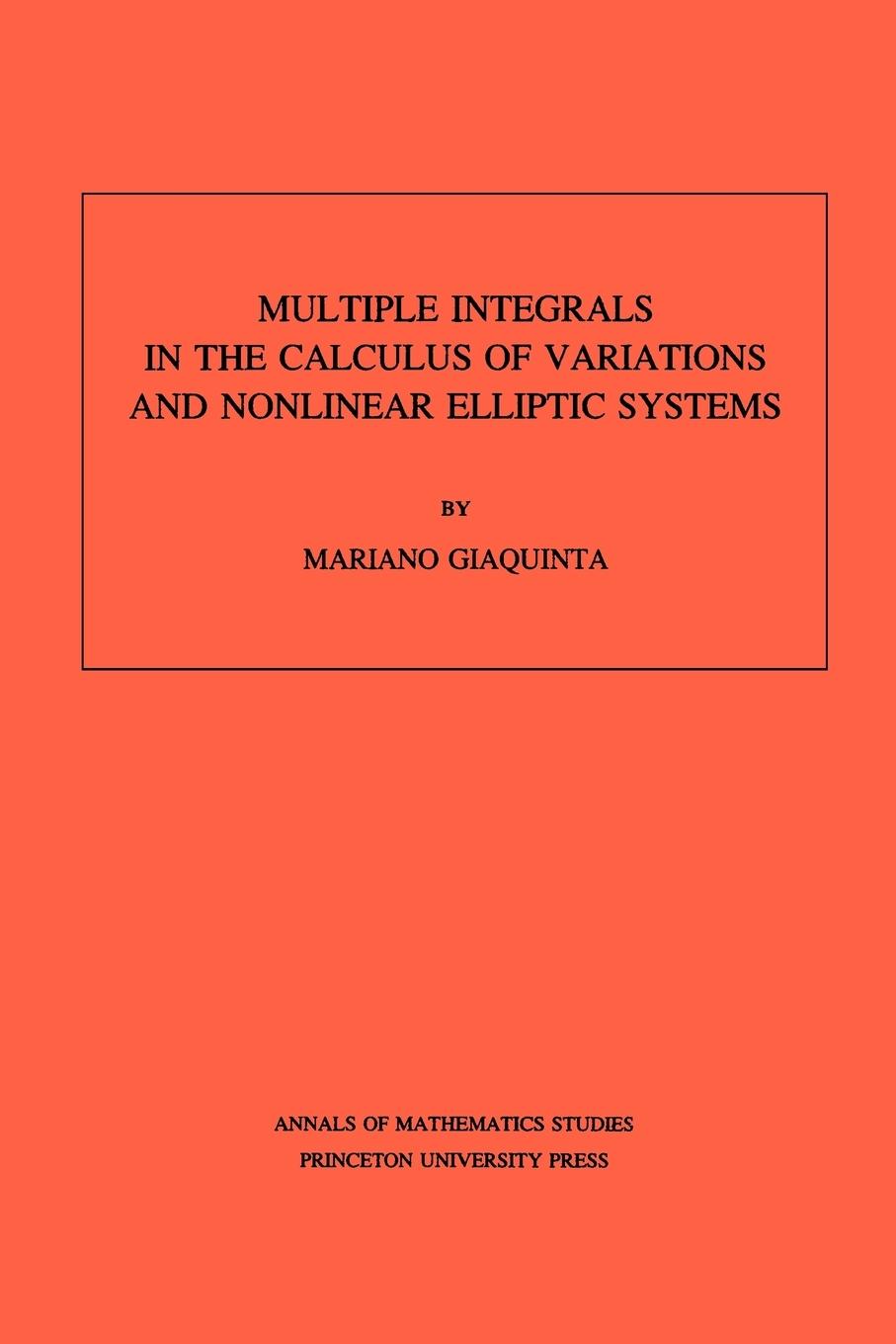 Vorderes Coverbild Multiple Integrals in the Calculus of Variations and Nonlinear Elliptic Systems