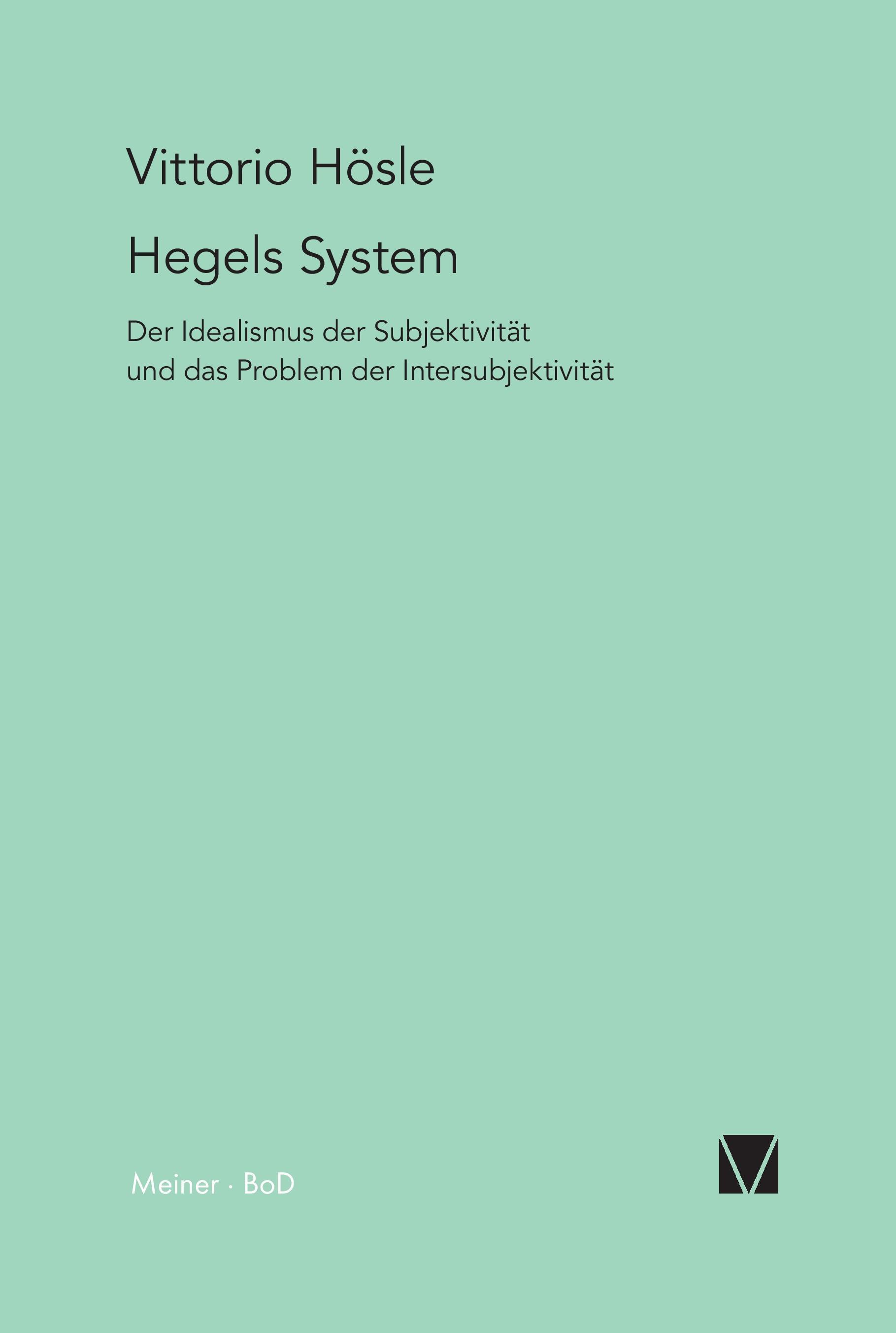 Vorderes Coverbild Hegels System