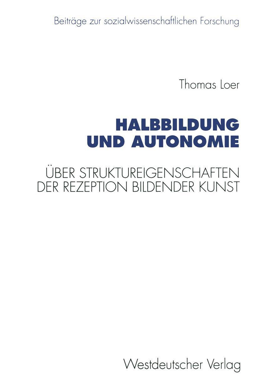 Vorderes Coverbild Halbbildung und Autonomie