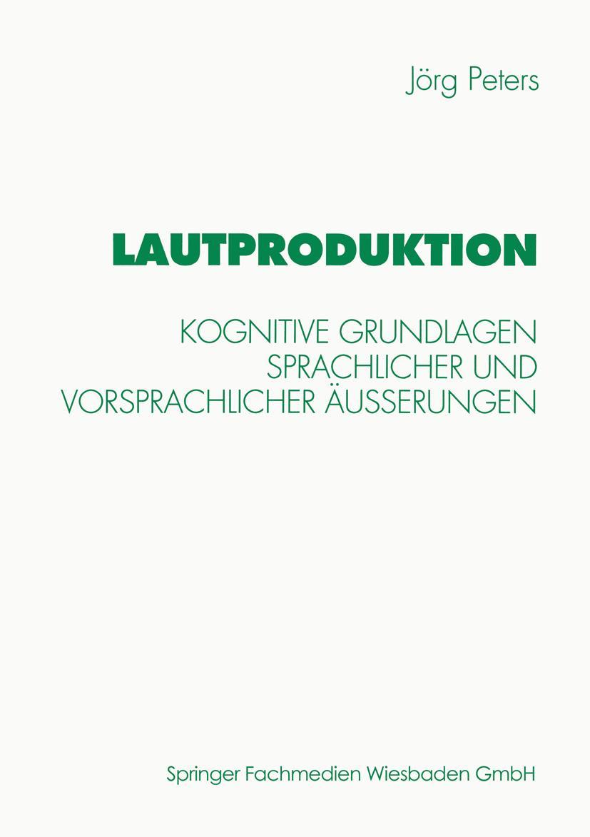 Vorderes Coverbild Lautproduktion