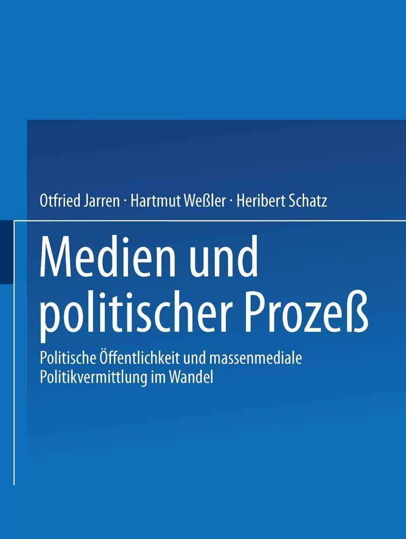 Vorderes Coverbild Medien und politischer Prozeß
