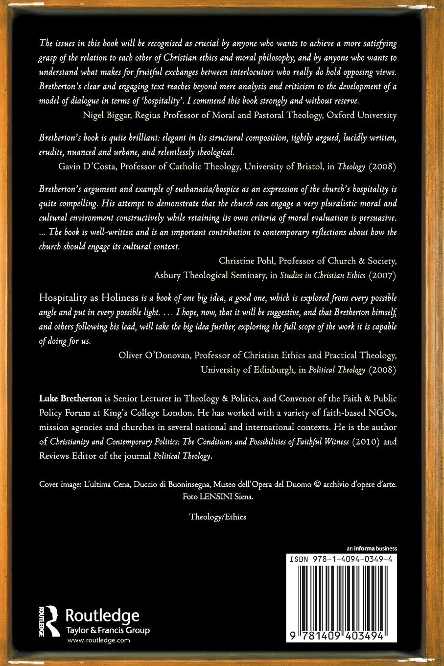 Rückseitencover Hospitality as Holiness