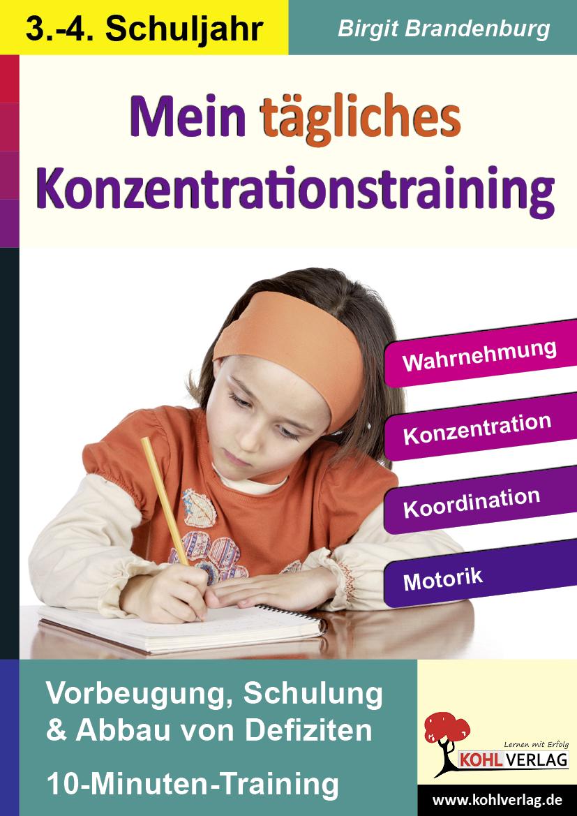 Vorderes Coverbild Kohls Konzentrationstraining -  3.-4. Schuljahr
