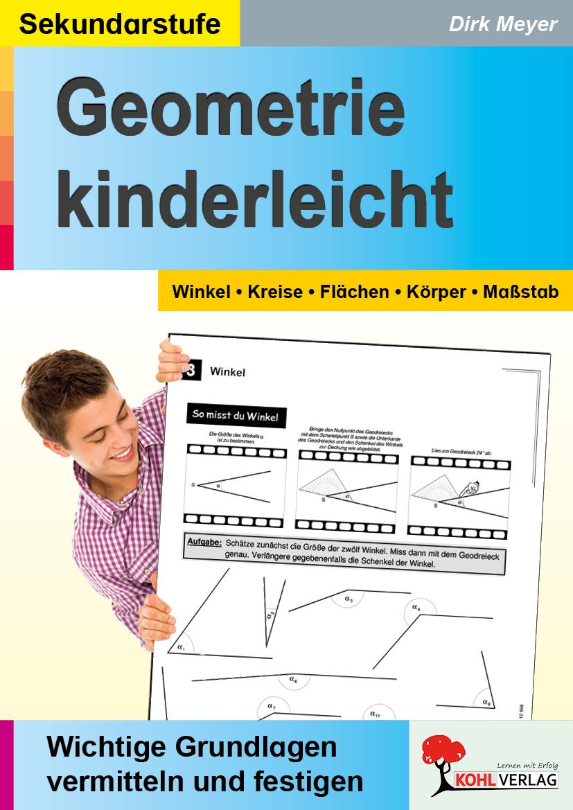 Vorderes Coverbild Geometrie kinderleicht Winkel - Kreis - Fläche - Körper - Maßstab