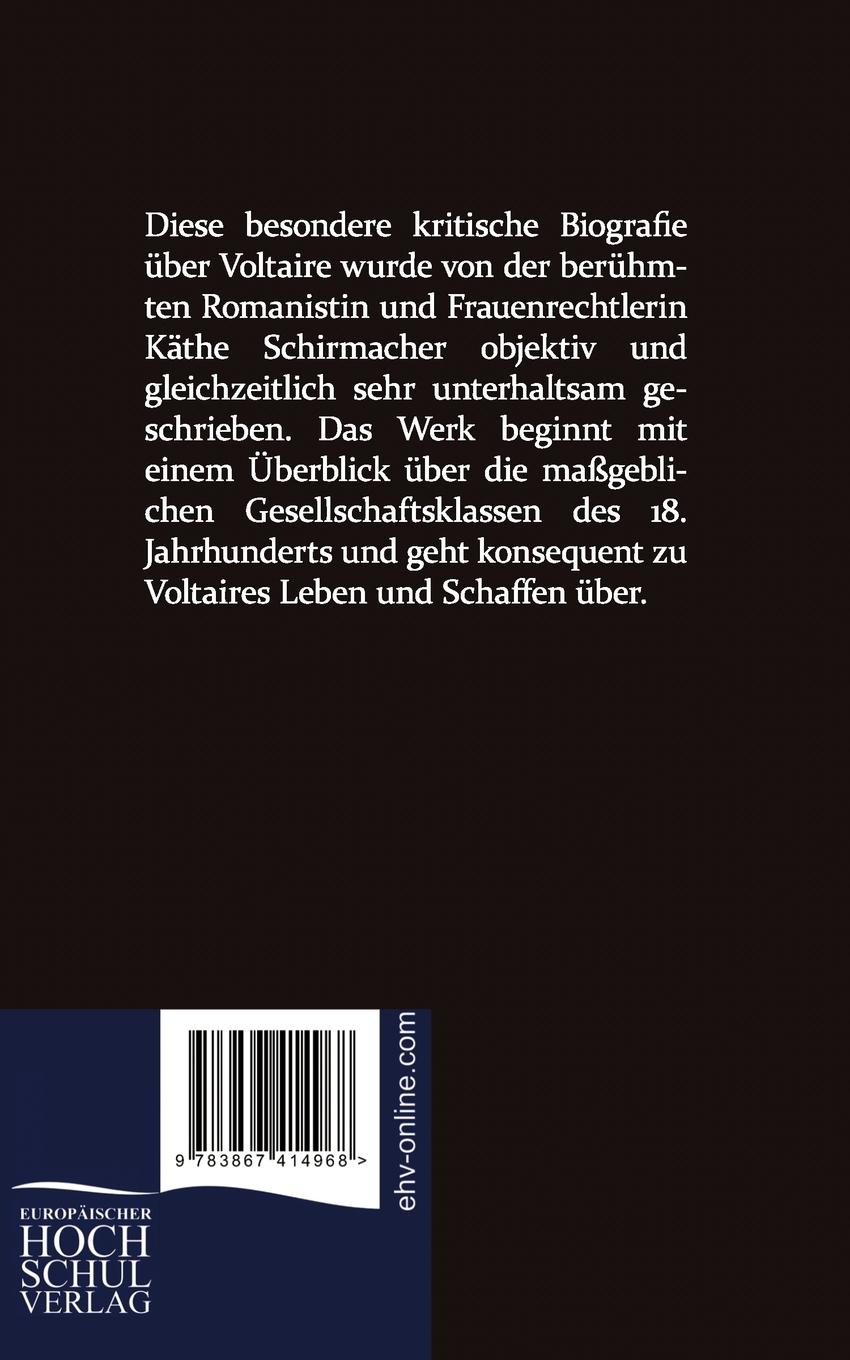 Rückseitencover Voltaire. Eine Biografie