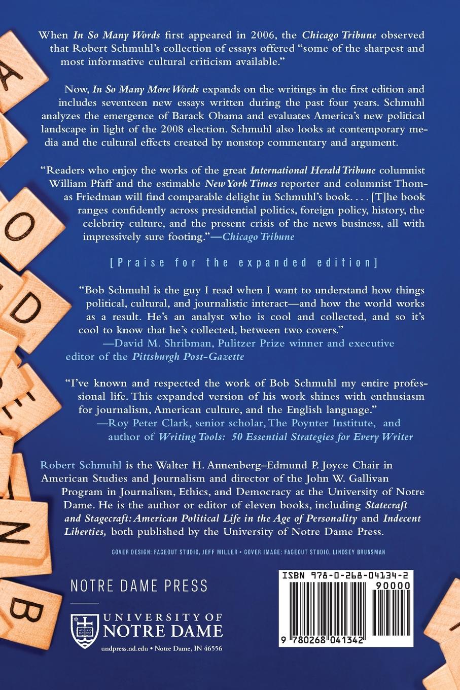 Rückseitencover In So Many More Words