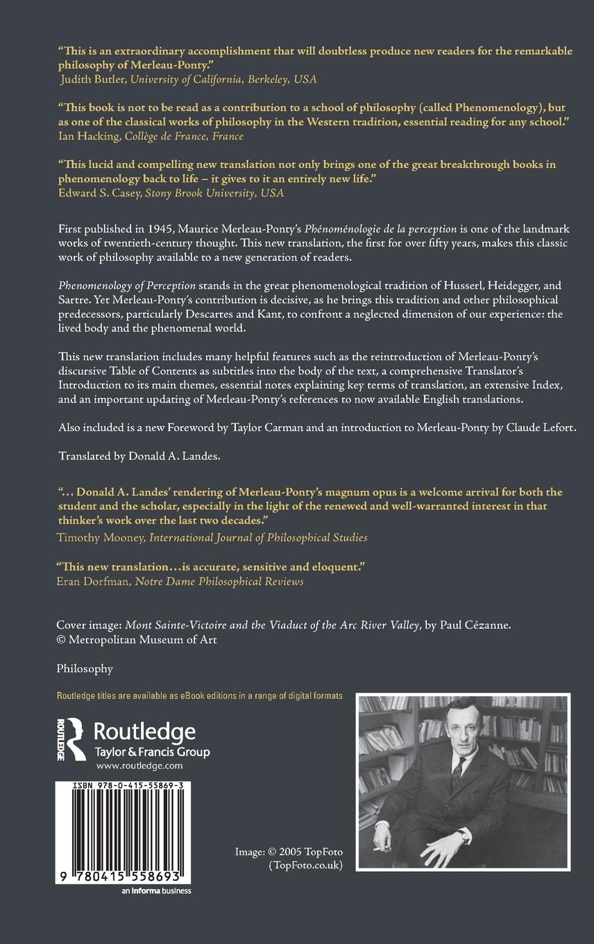 Rückseitencover Phenomenology of Perception