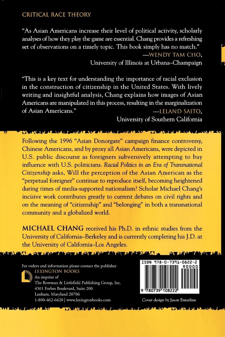 Rückseitencover Racial Politics in an Era of Transnational Citizenship