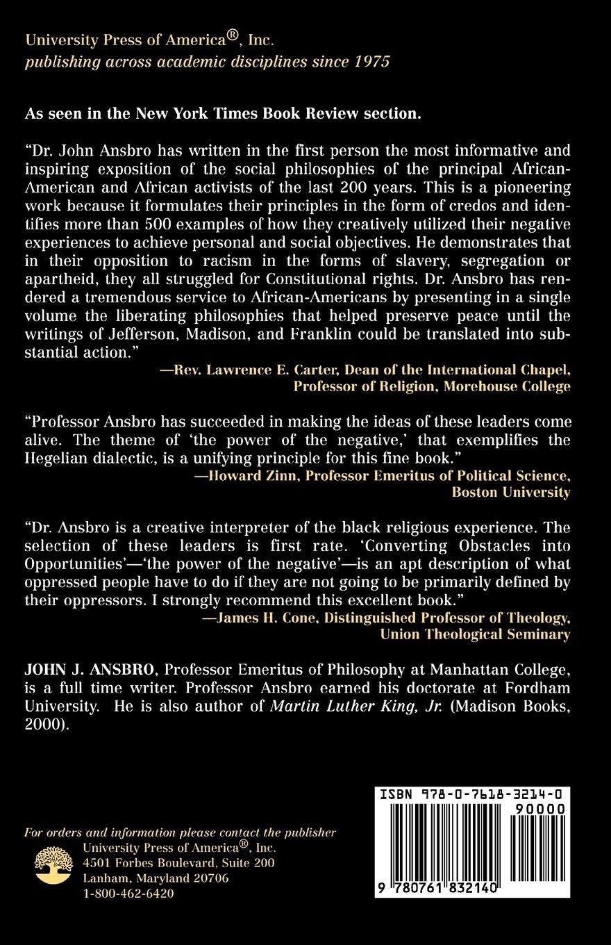 Rückseitencover Credos of Eight Black Leaders