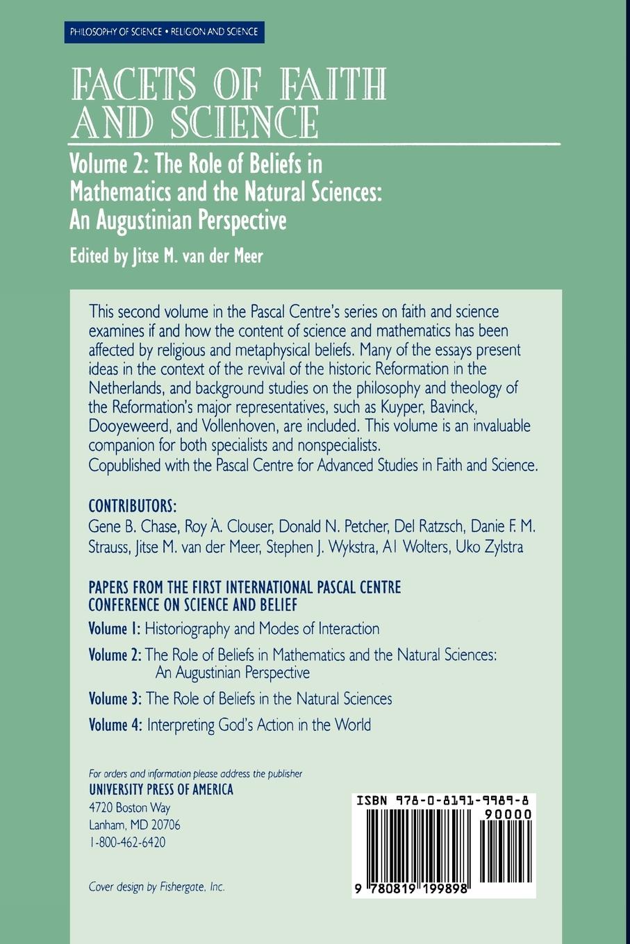 Rückseitencover Facets of Faith and Science