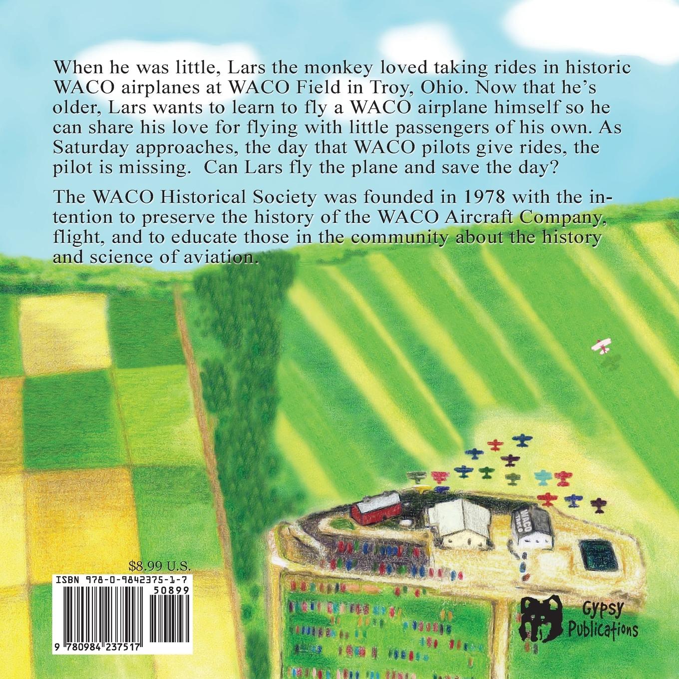 Rückseitencover Lars the Monkey Flies a Waco Airplane