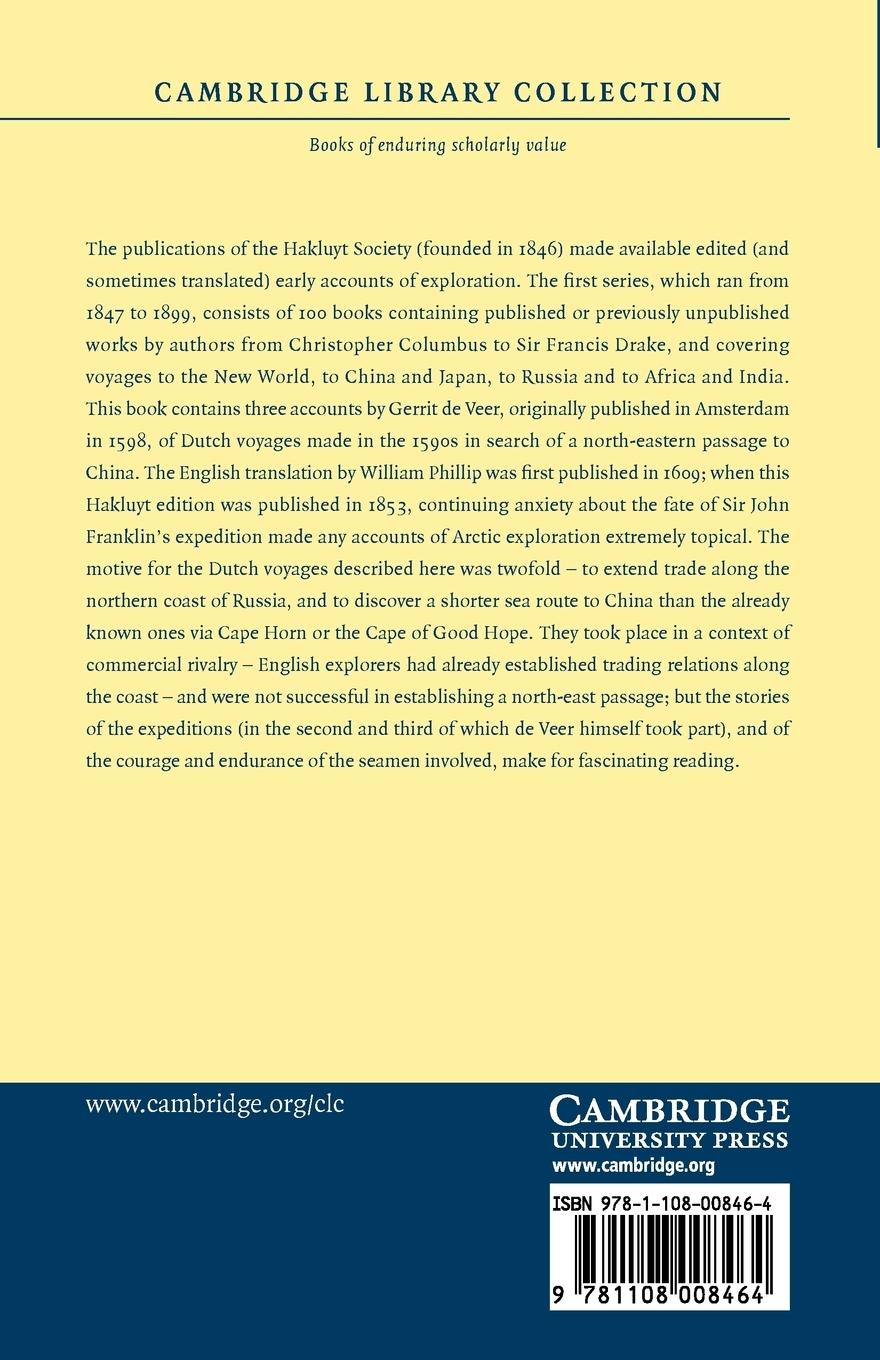 Rückseitencover A True Description of Three Voyages by the North-East Towards Cathay and China