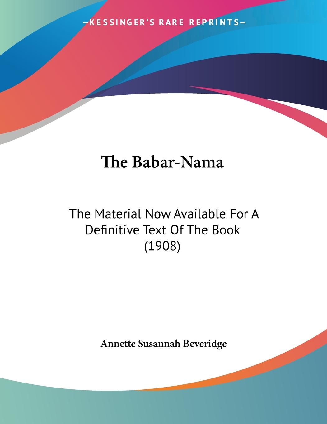 Vorderes Coverbild The Babar-Nama