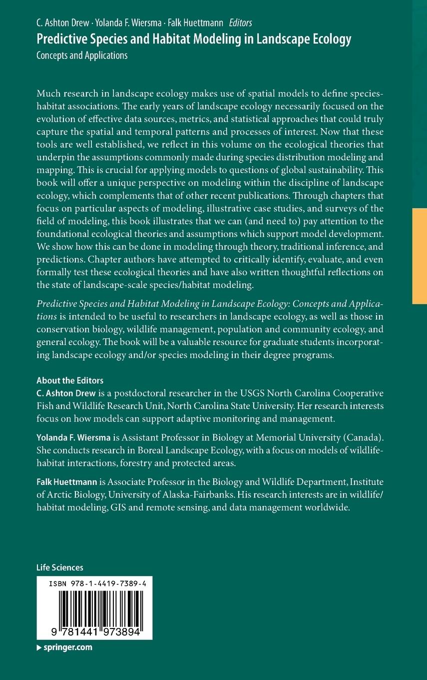 Rückseitencover Predictive Species and Habitat Modeling in Landscape Ecology