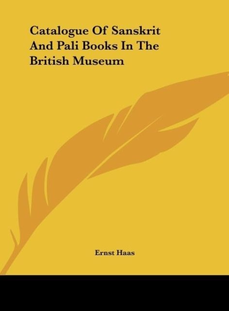 Vorderes Coverbild Catalogue Of Sanskrit And Pali Books In The British Museum