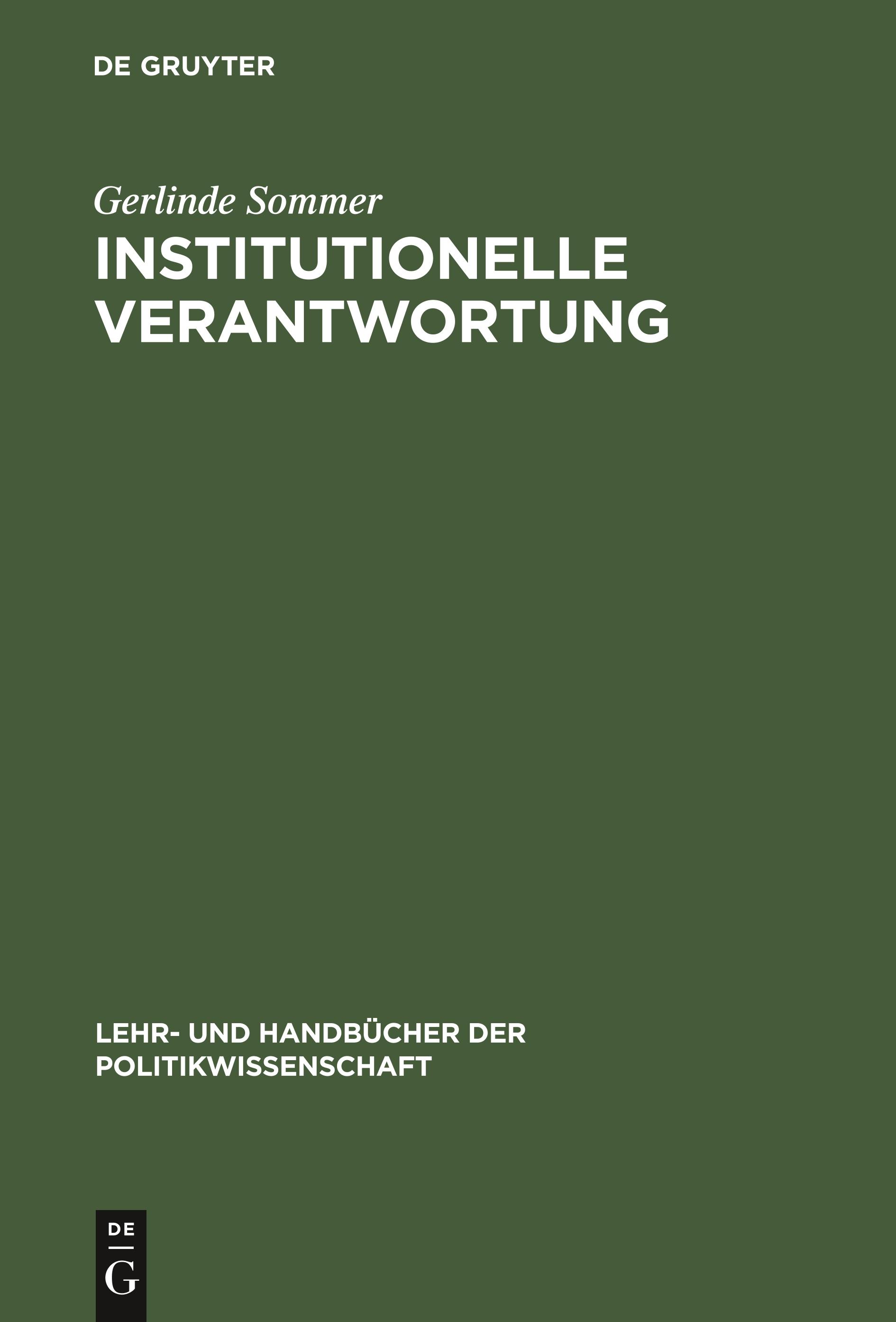 Vorderes Coverbild Institutionelle Verantwortung