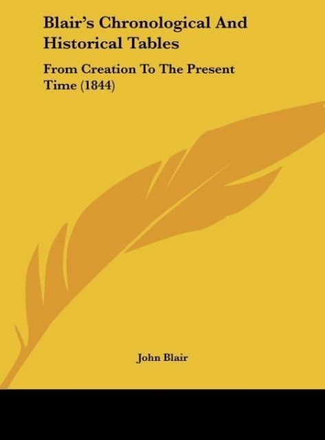 Vorderes Coverbild Blair's Chronological And Historical Tables