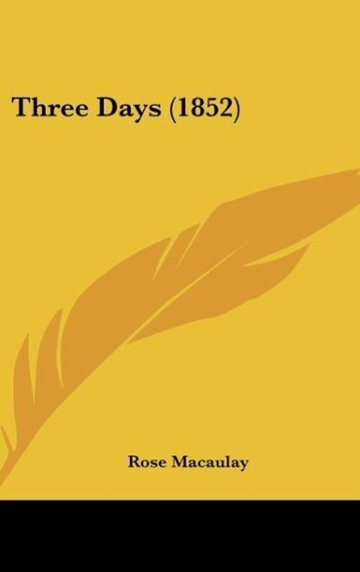 Vorderes Coverbild Three Days (1852)