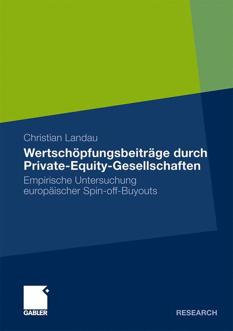 Vorderes Coverbild Wertschöpfungsbeiträge durch Private-Equity-Gesellschaften