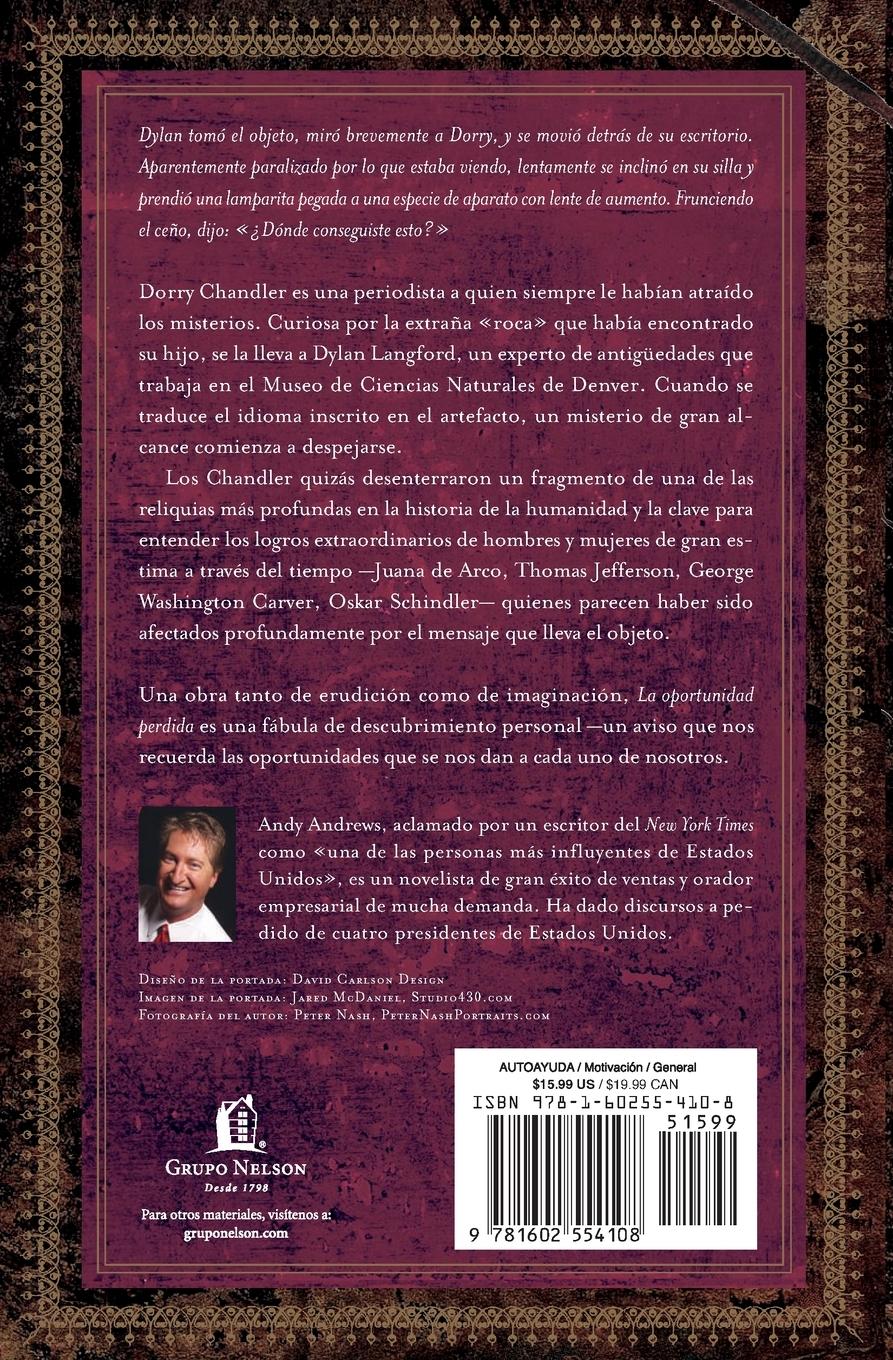 Rückseitencover El La Oportunidad Perdida