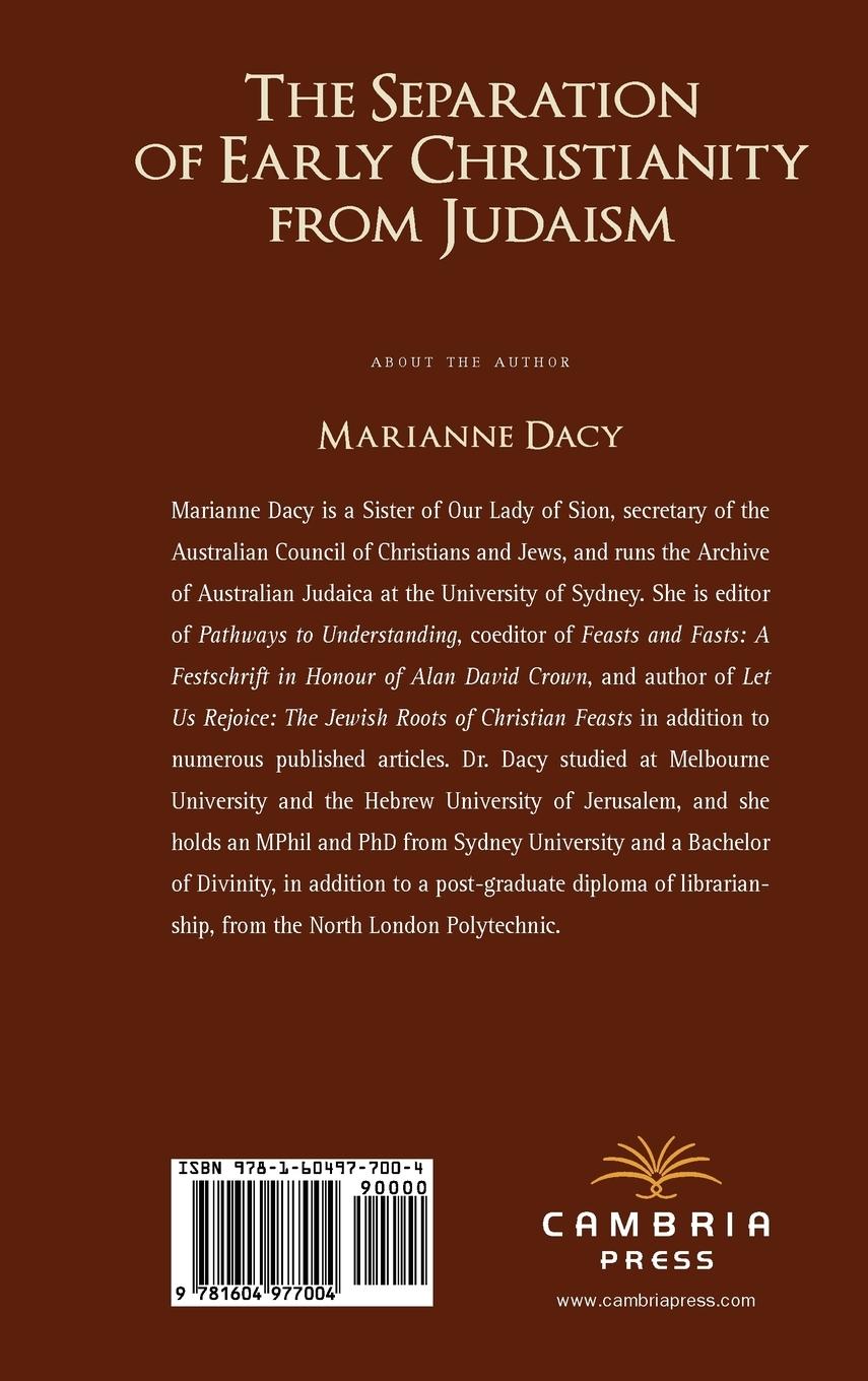 Rückseitencover The Separation of Early Christianity from Judaism