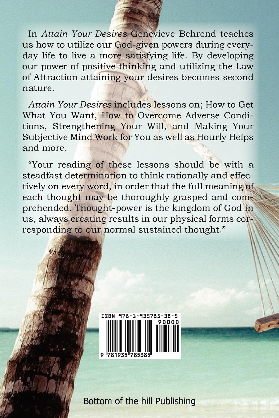 Rückseitencover Attaining Your Desires