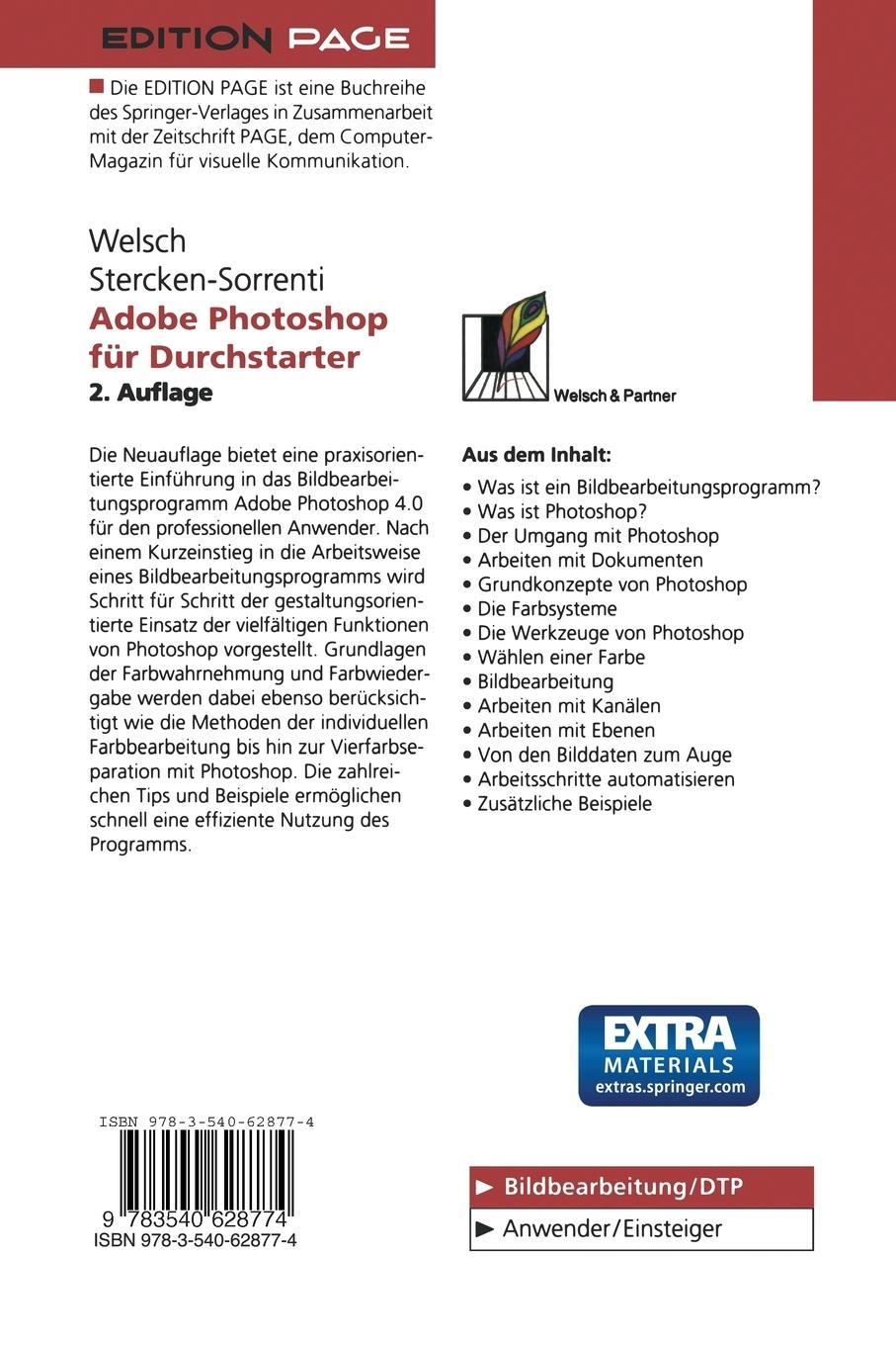 Rückseitencover Adobe Photoshop für Durchstarter