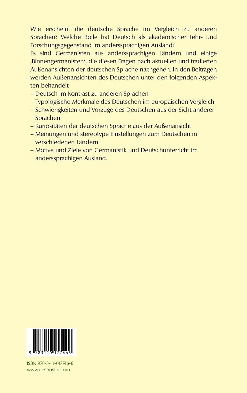 Rückseitencover Deutsch von außen