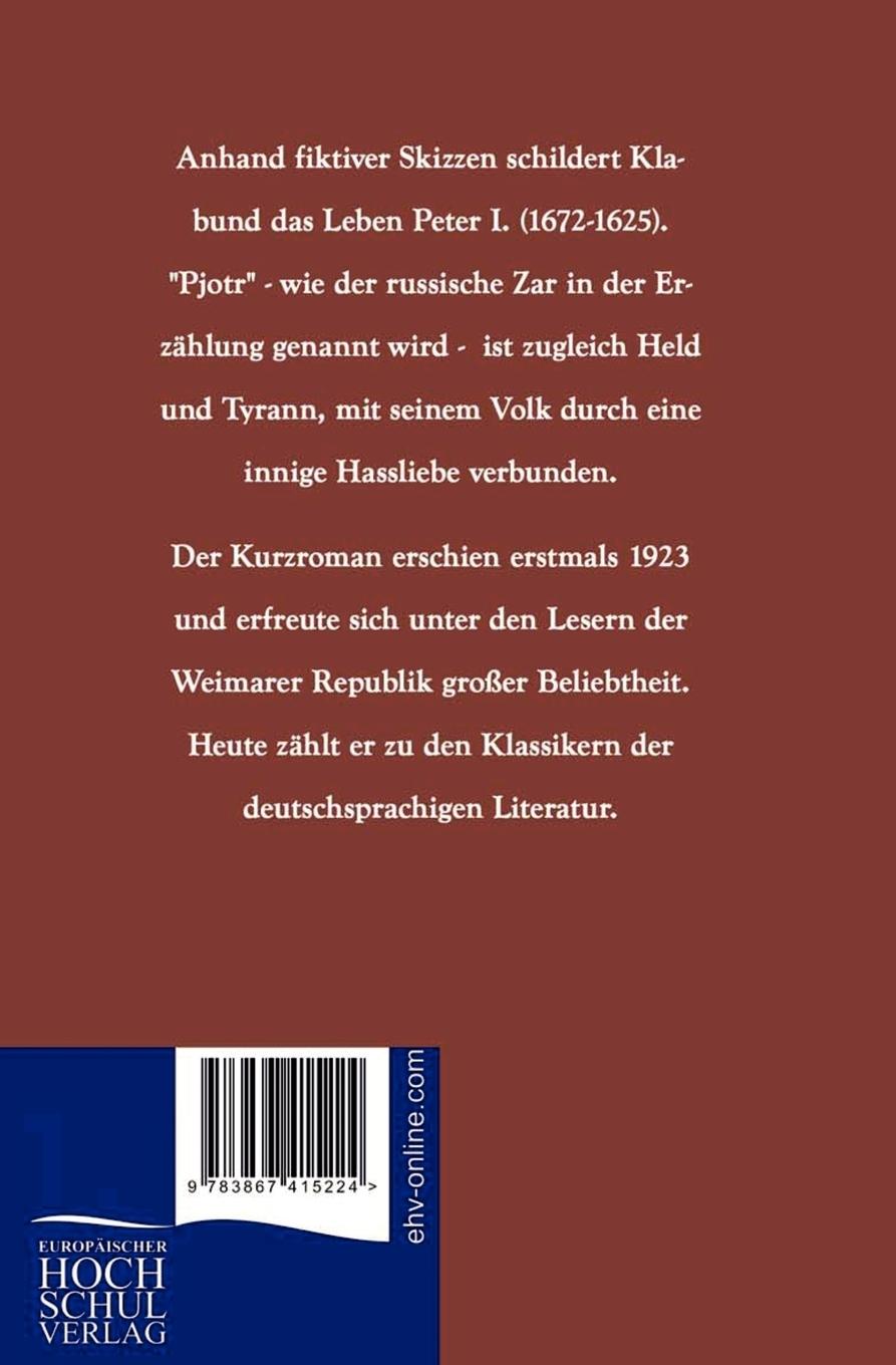 Rückseitencover Pjotr