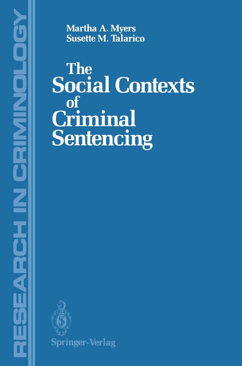 Vorderes Coverbild The Social Contexts of Criminal Sentencing