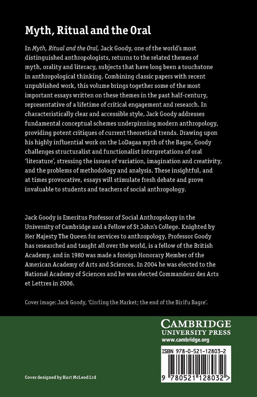 Rückseitencover Myth, Ritual and the Oral