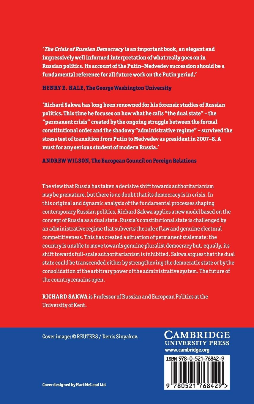 Rückseitencover The Crisis of Russian Democracy