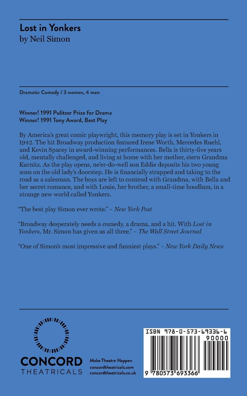 Rückseitencover Lost in Yonkers