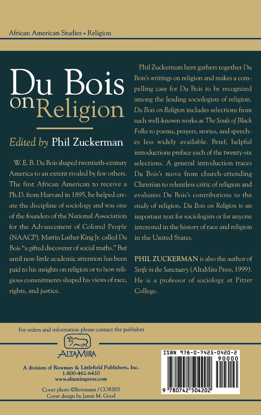 Rückseitencover Du Bois on Religion