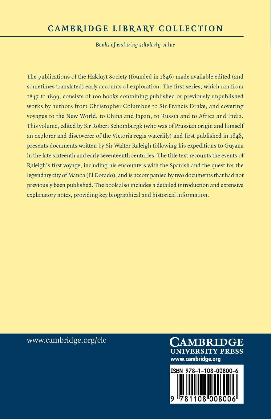 Rückseitencover Discovery of the Large, Rich, and Beautiful Empire of             Guiana