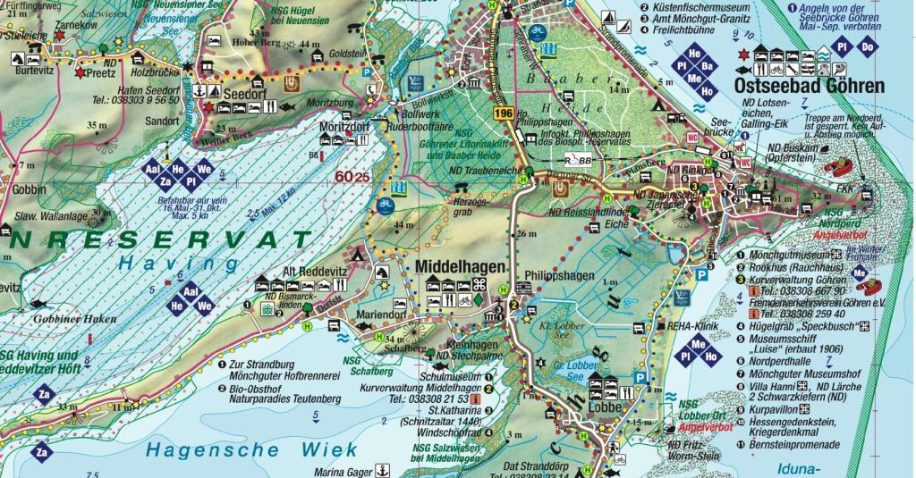 Beispielinhalt (Bild) Rad- und Wanderkarte Rügen 1 : 50 000