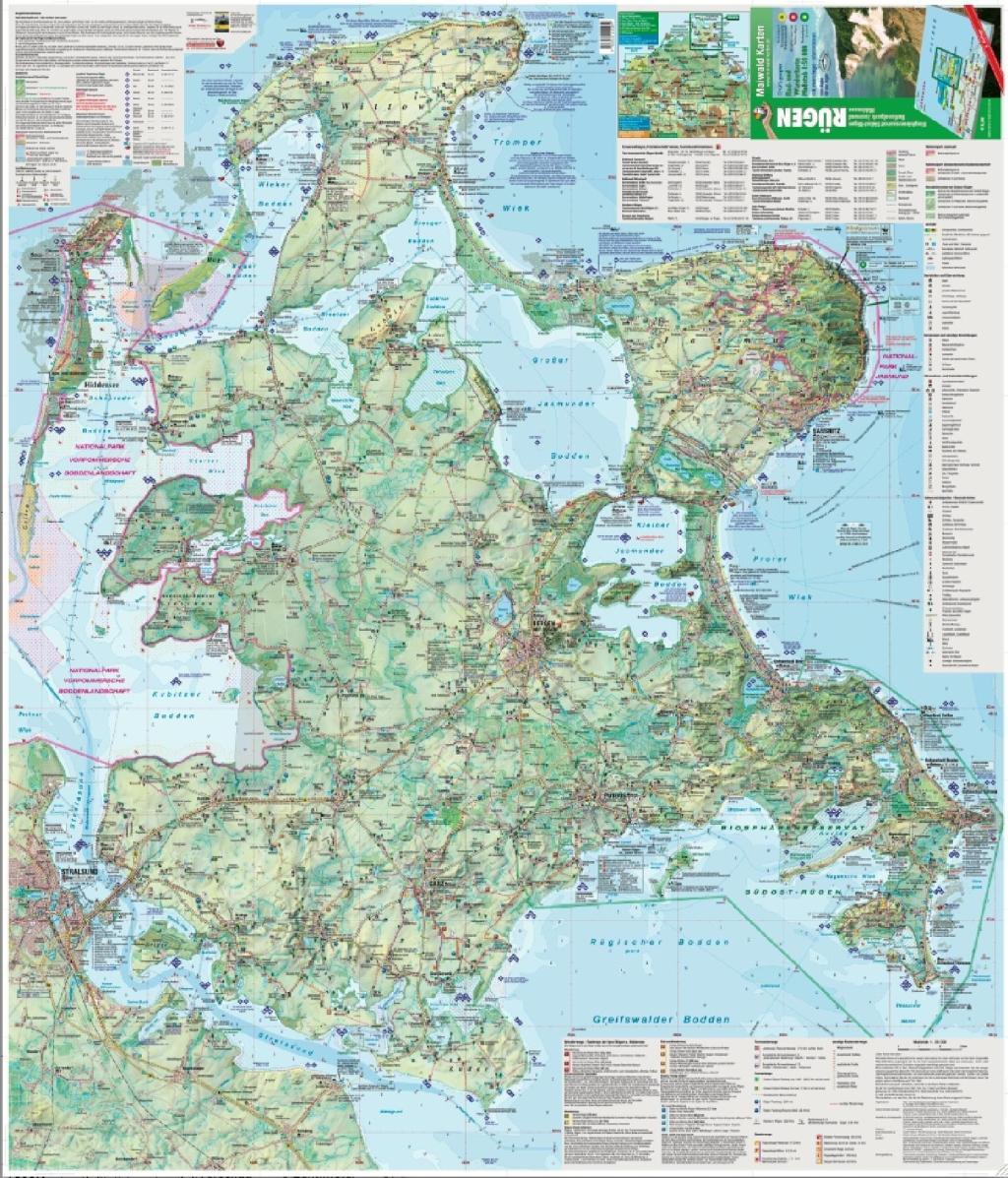 Beispielinhalt (Bild) Rad- und Wanderkarte Rügen 1 : 50 000