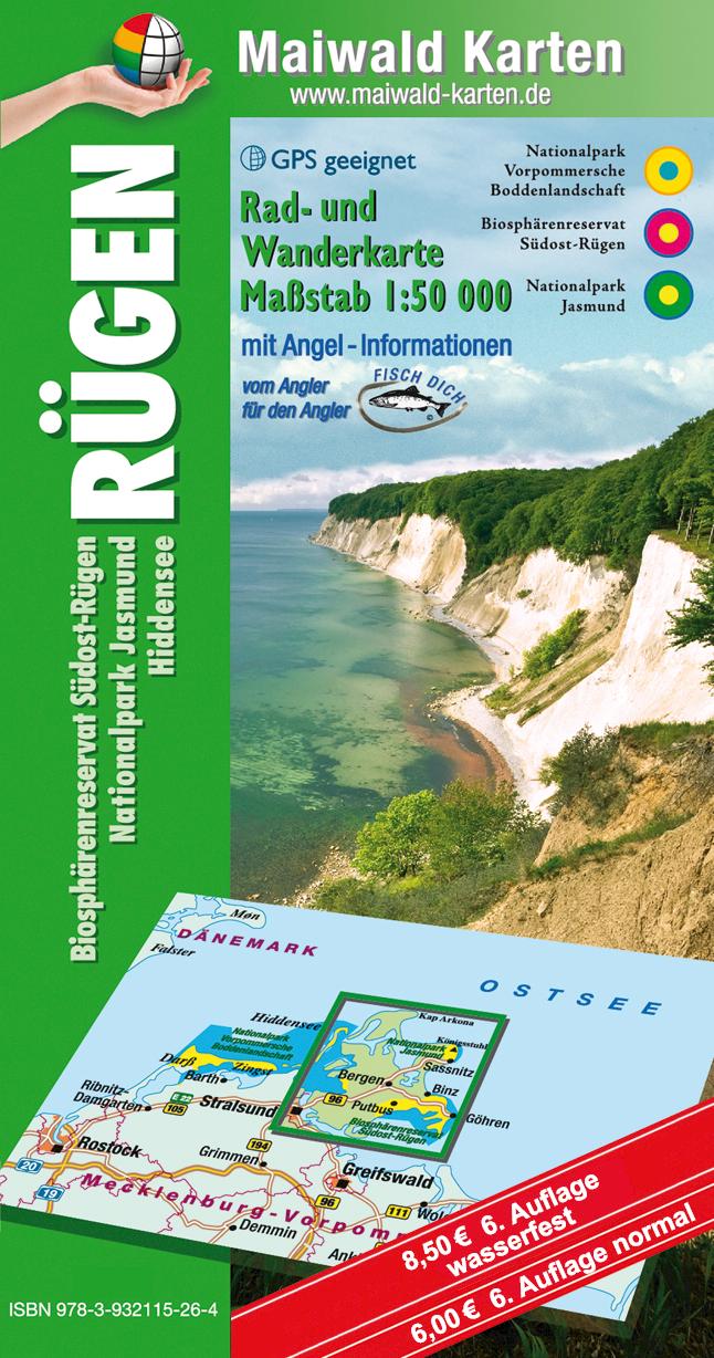 Vorderes Coverbild Rad- und Wanderkarte Rügen 1 : 50 000