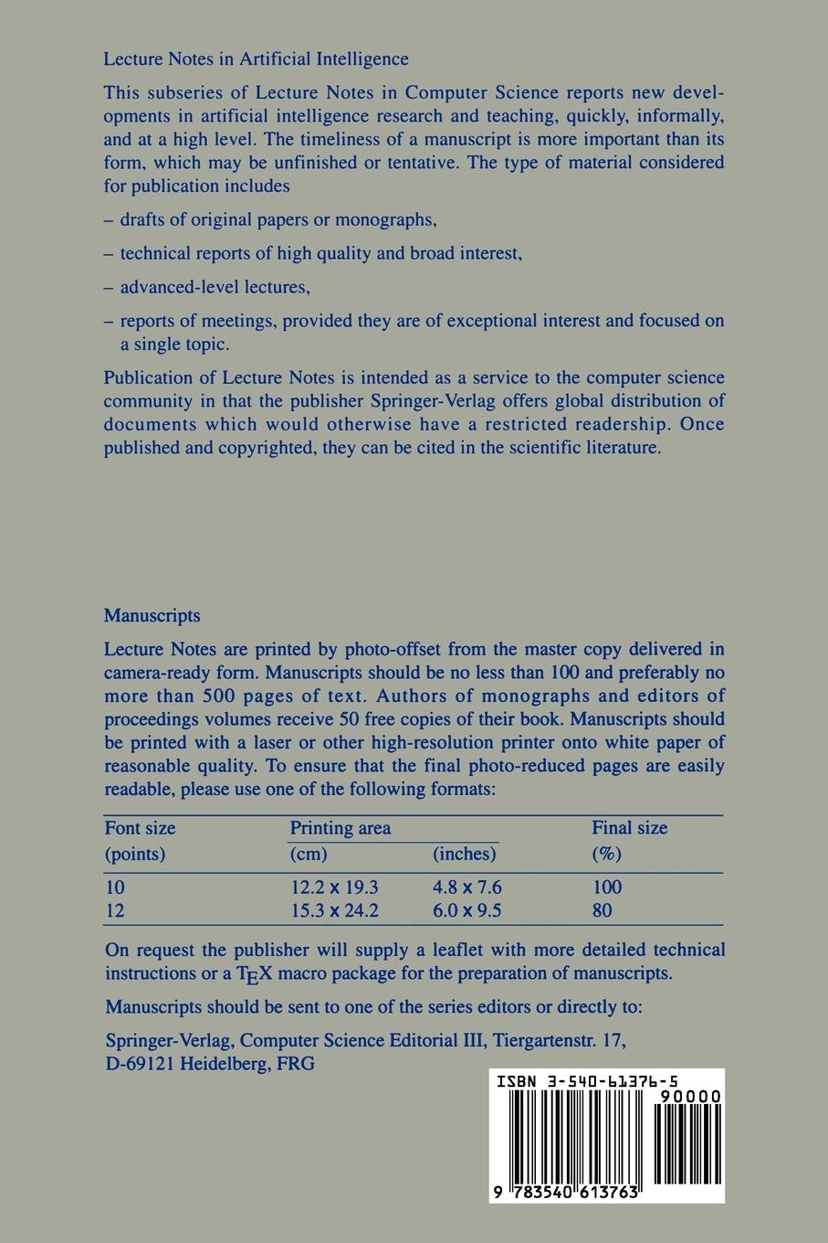 Rückseitencover Reasoning with Uncertainty in Robotics