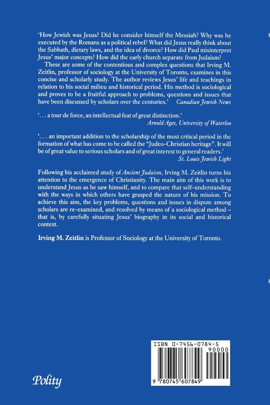 Rückseitencover Jesus and the Judaism of His Time