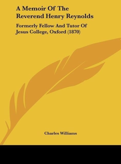 Vorderes Coverbild A Memoir Of The Reverend Henry Reynolds