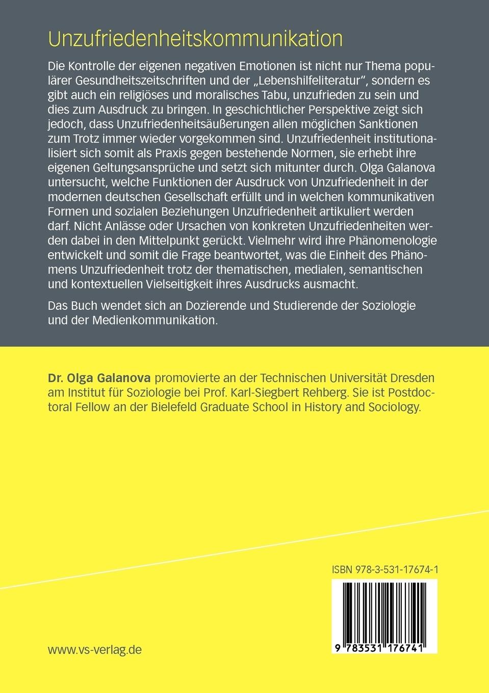 Rückseitencover Unzufriedenheitskommunikation