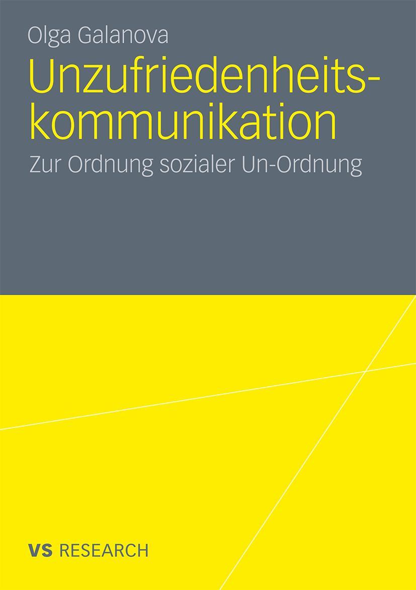 Vorderes Coverbild Unzufriedenheitskommunikation