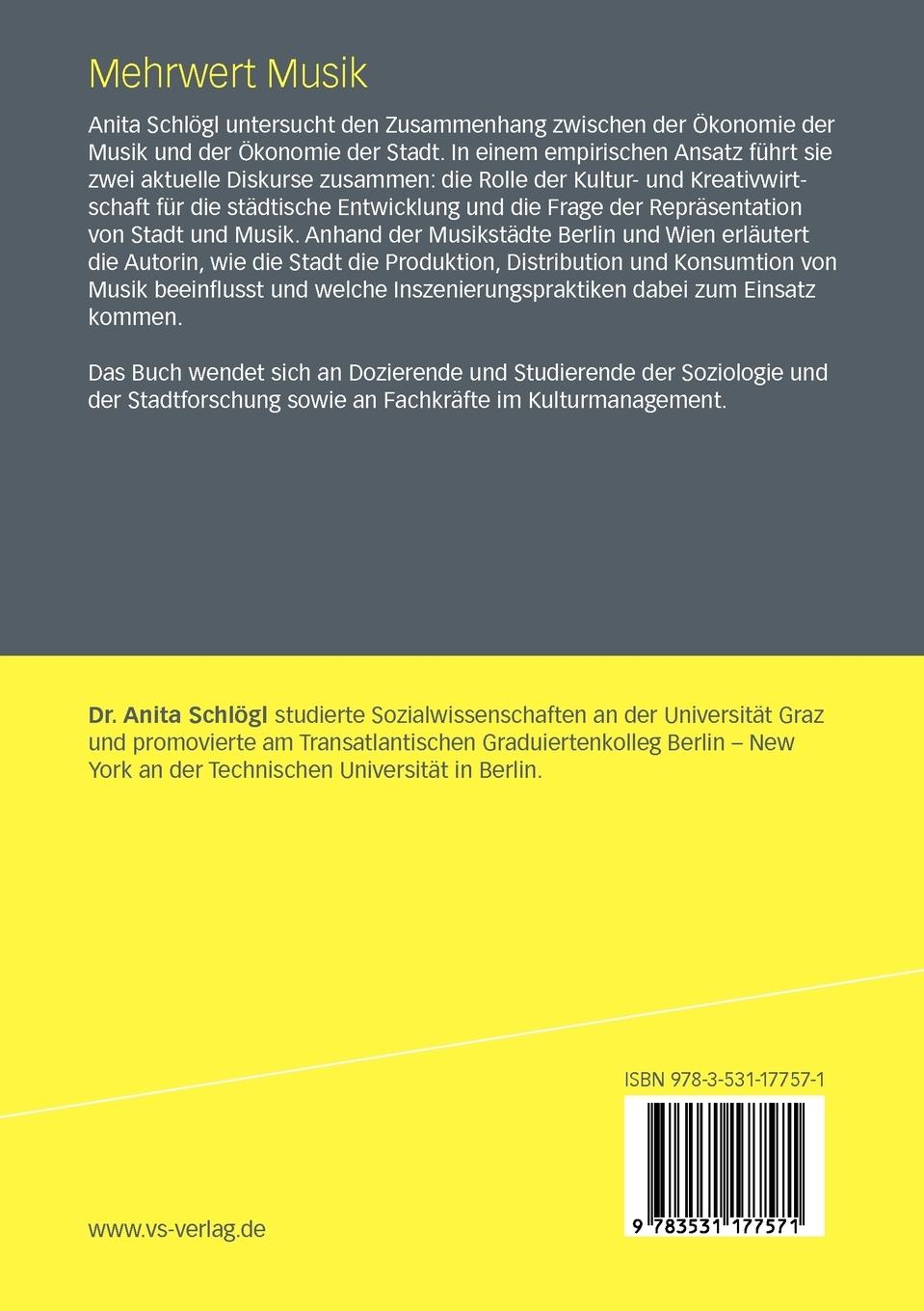 Rückseitencover Mehrwert Musik